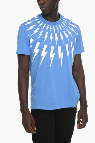 FAIR-ISLE THUNDERBOLT T-shirt with Print