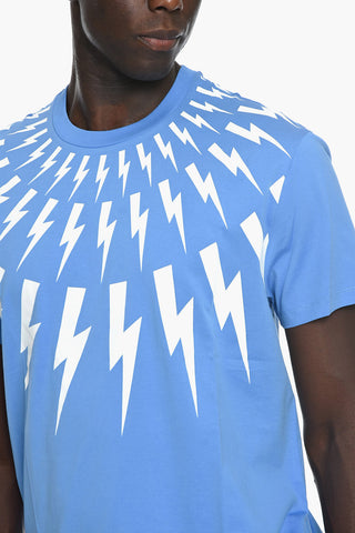 FAIR-ISLE THUNDERBOLT T-shirt with Print