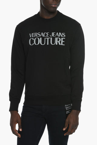 JEANS COUTURE Crewneck Sweatshirt with Contrasting Logo Print