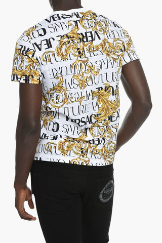 JEANS COUTURE Crewneck T-shirt with Barocco Print