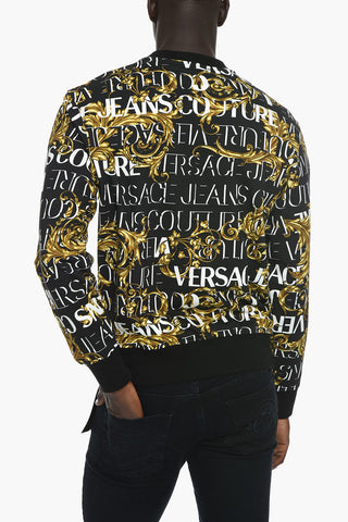 JEANS COUTURE Crewneck Sweatshirt with Barocco Print