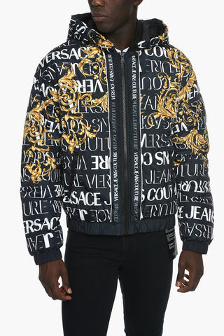 JEANS COUTURE Reversible Puffer Jacket with Monogram Motif
