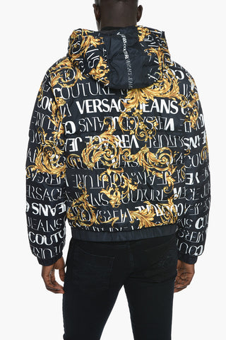 JEANS COUTURE Reversible Puffer Jacket with Monogram Motif