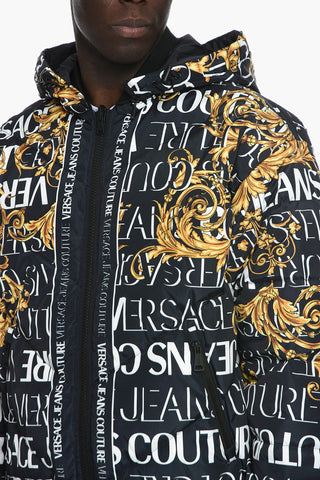 JEANS COUTURE Reversible Puffer Jacket with Monogram Motif
