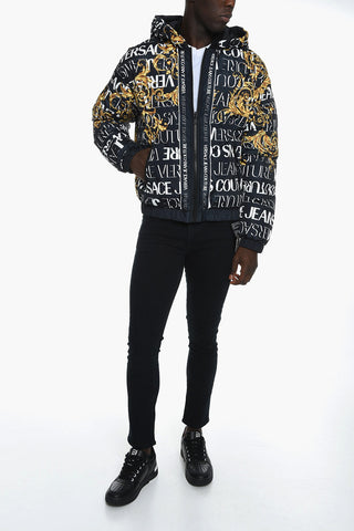 JEANS COUTURE Reversible Puffer Jacket with Monogram Motif