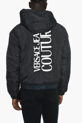JEANS COUTURE Reversible Puffer Jacket with Monogram Motif
