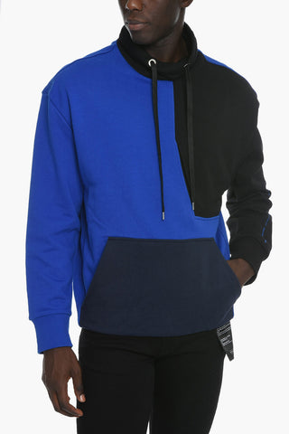 Patchwork Sweatshirt with Dropped Shoulder
