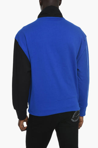 Patchwork Sweatshirt with Dropped Shoulder