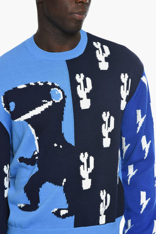 Boxy Jumper with Dino Logo