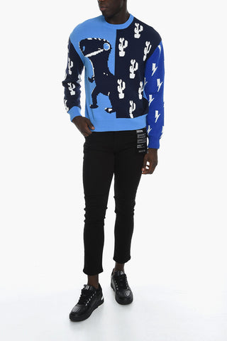 Boxy Jumper with Dino Logo