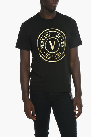 JEANS COUTURE Crewneck T-shirt with Embossed Logo