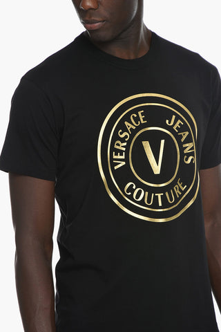 JEANS COUTURE Crewneck T-shirt with Embossed Logo
