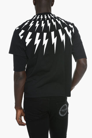 FAIR-ISLE THUNDERBOLT T-shirt with Print