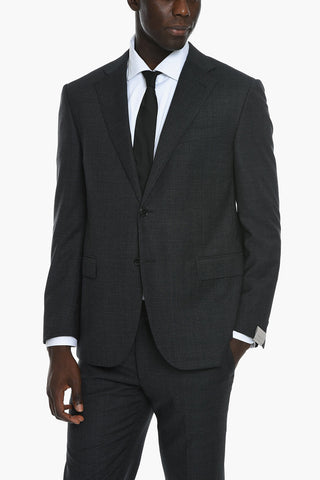 Virgin-wool ACADEMY Single-breasted Suit with Notched Lapel