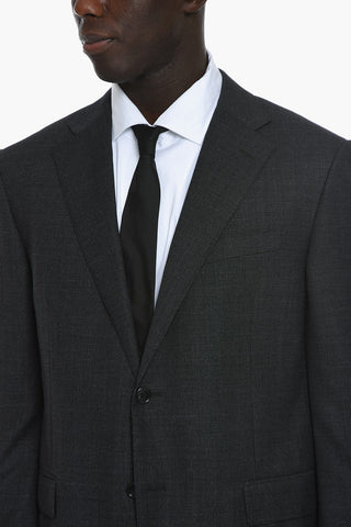 Virgin-wool ACADEMY Single-breasted Suit with Notched Lapel