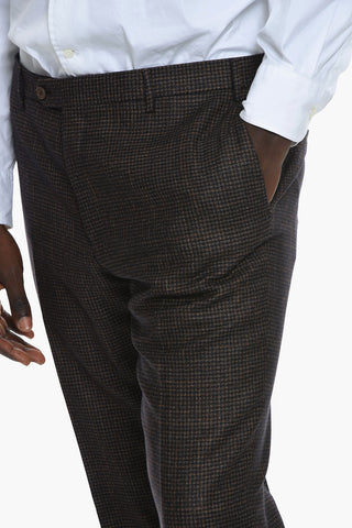 Wool Houndstooth ACADEMY SOFT Single-breasted Suit with Notched Lapel