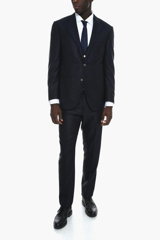 CERIMONIA 3-Piece Houndstooth Jacquard Suit