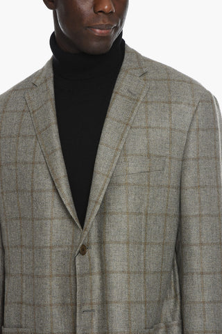 Windowpane Check GATE Cashmere Blazer