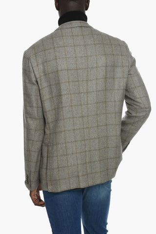 Windowpane Check GATE Cashmere Blazer
