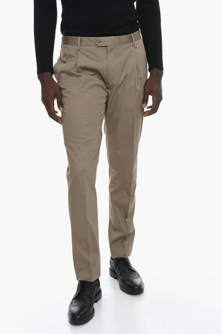 Compact-cotton GATE Unlined Suit with Notched Lapel