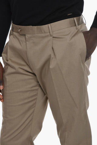 Compact-cotton GATE Unlined Suit with Notched Lapel