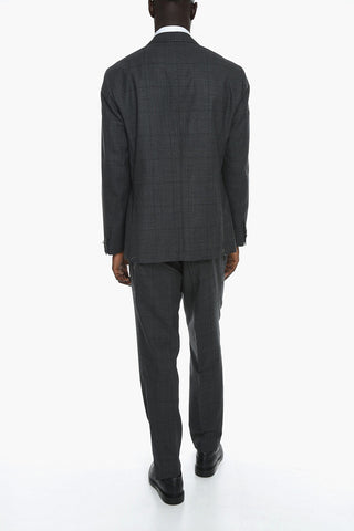 2 Button District Check Virgin Wool Suit