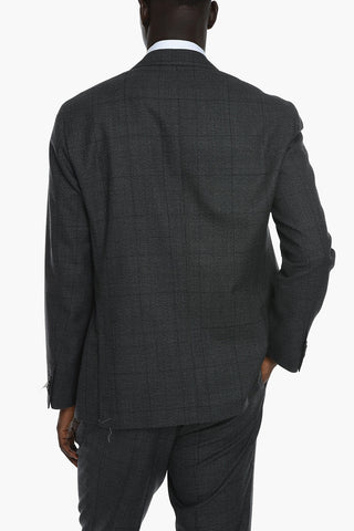 2 Button District Check Virgin Wool Suit