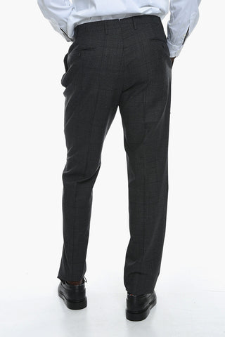 2 Button District Check Virgin Wool Suit