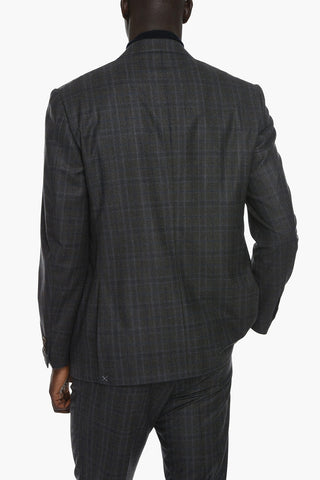 Glen-checkered ACADEMY 3-piece Suit with Notched Lapel