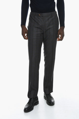 Glen-checkered ACADEMY 3-piece Suit with Notched Lapel