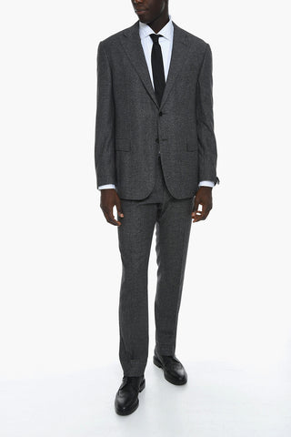Virgin-wool ACADEMY Single-breasted Suit with Notched Lapel