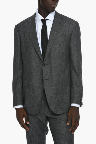Virgin-wool ACADEMY Single-breasted Suit with Notched Lapel