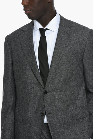 Virgin-wool ACADEMY Single-breasted Suit with Notched Lapel