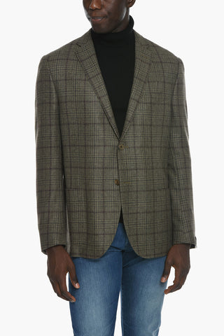 Tartan Patterned GATE Cashmere Blazer