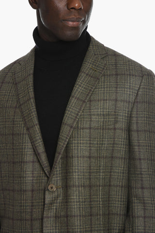 Tartan Patterned GATE Cashmere Blazer