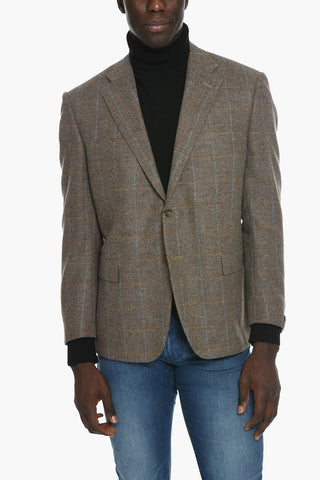 Cashmere-blend MANTUA Blazer in Windowpane Check Motif