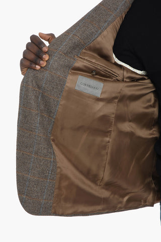 Cashmere-blend MANTUA Blazer in Windowpane Check Motif