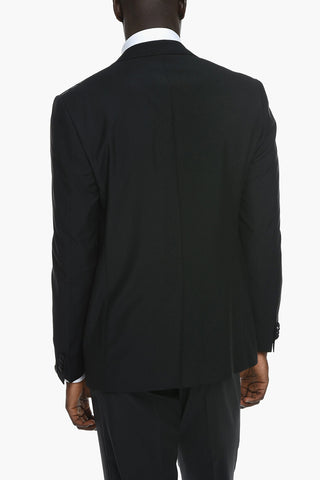 Virgin-wool ACADEMY Single-breasted Blazer with Ribbed Peak Lapel