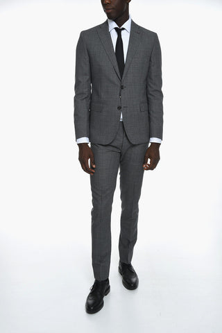 CC COLLECTION Wool RESET Suit with Houndstooth Motif