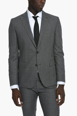 CC COLLECTION Wool RESET Suit with Houndstooth Motif