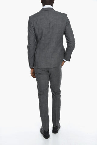 CC COLLECTION Wool RESET Suit with Houndstooth Motif