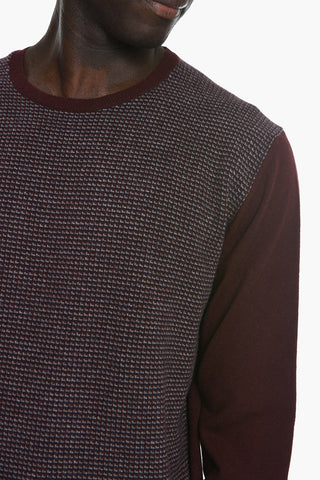 Maglia Girocollo in Misto Lana Vergine Bicolore