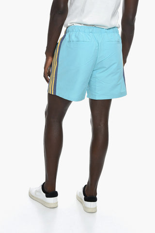 HUMAN MADE Shorts with Contrasting Side Bands and Industrial Belt