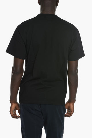 T-shirt Girocollo con Stampa a Contrasto Frontale