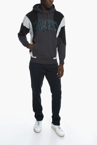 MARKET Color Block Hoodie with Patch Pocket