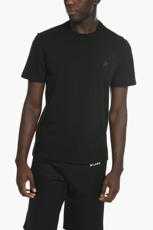 STAR T-Shirt mit Rundhalsausschnitt aus Baumwolle mit Ton-in-Ton-Logo