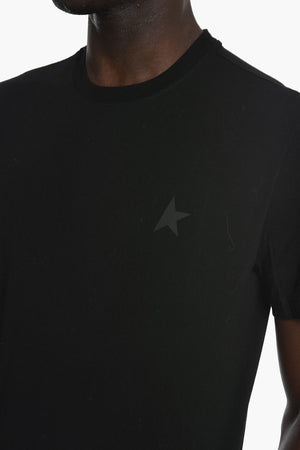 STAR T-Shirt mit Rundhalsausschnitt aus Baumwolle mit Ton-in-Ton-Logo