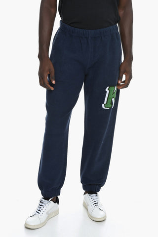 Fleece Joggers with Contrasting Embroidered Logo