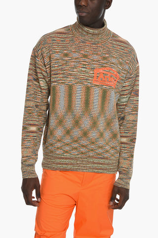 TEMPLE SPACE Turtleneck Sweater with Logo