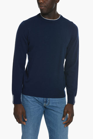Wool-blend Sweater with Layered Crewneck